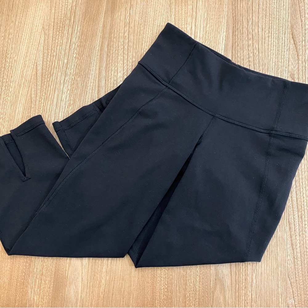Black Lululemon Crop Leggings Size 4